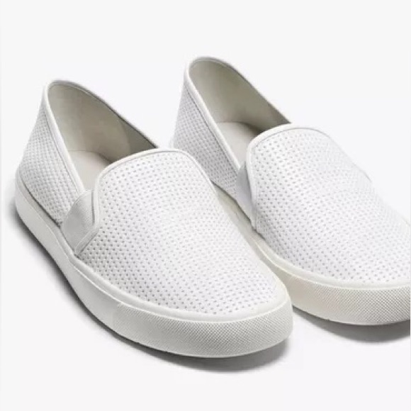 Vince Perforated Leather Slip On Sneaker